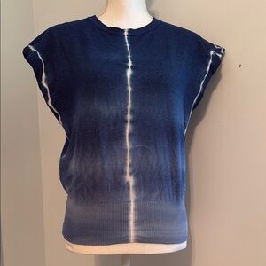 Fabulous Boho Blue Tie-Dye Sleeveless Top